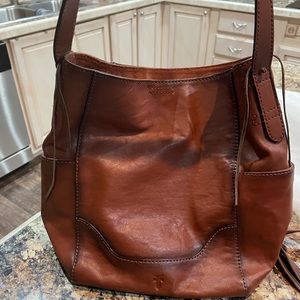 Frye brown leather tote